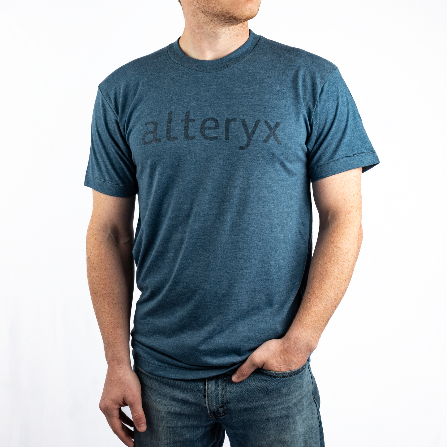 Wordmark Tee in Blue