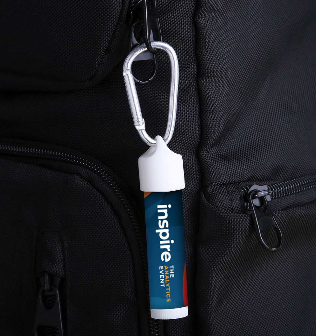 Inspire Themed Chapstick on Carabiner