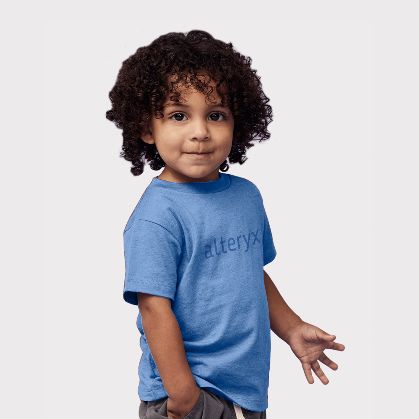 Toddler's Wordmark Tee in Blue