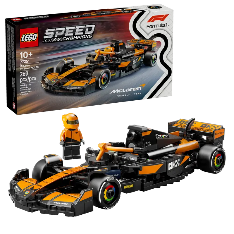 296-Piece Mclaren F1 Team MCL38 Lego Set