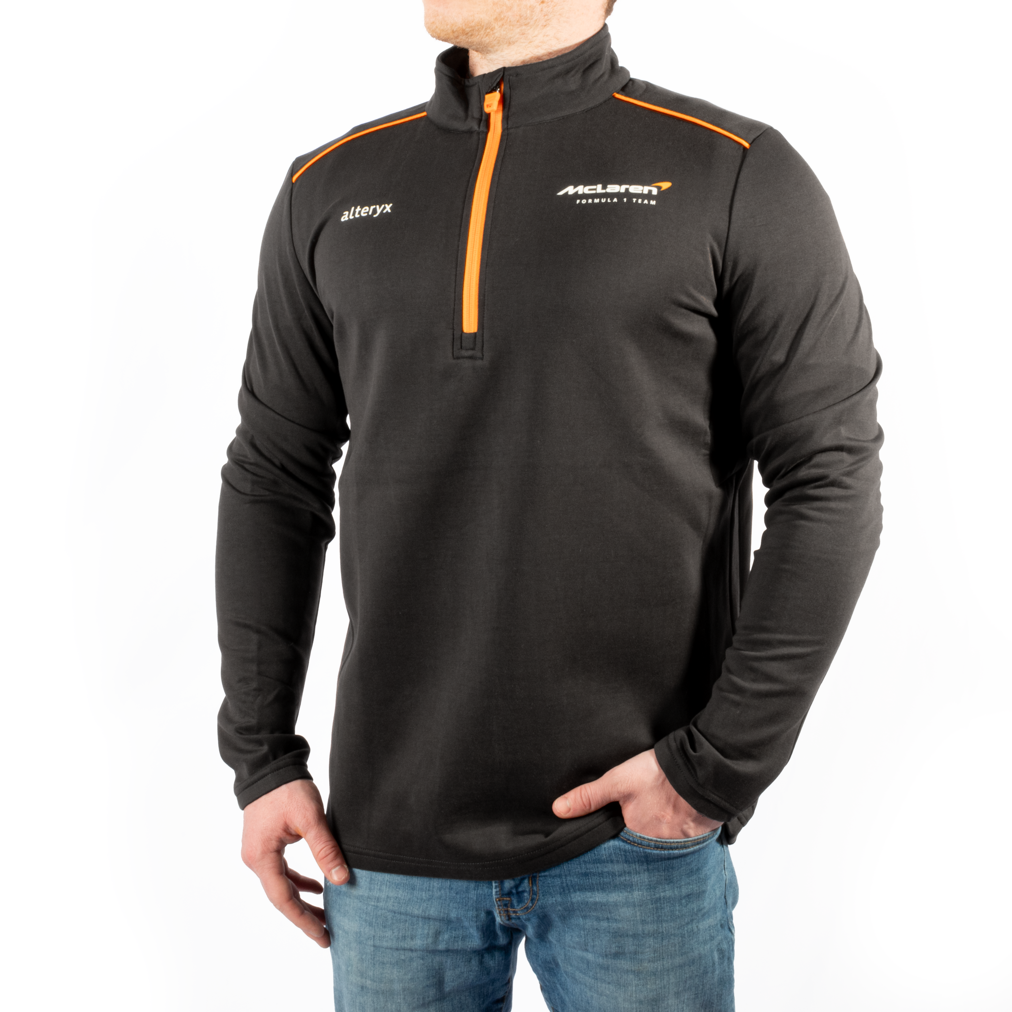 McLaren Co-Branded Partner - 1/4 Zip Sweater – Alteryx Swag Store McLaren Co-Branded Partner - 1/4 Zip Sweater – Alteryx Swag Store