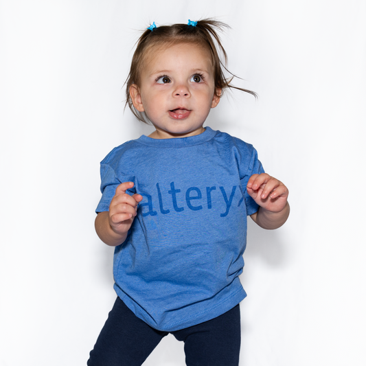 Toddler's Wordmark Tee in Blue