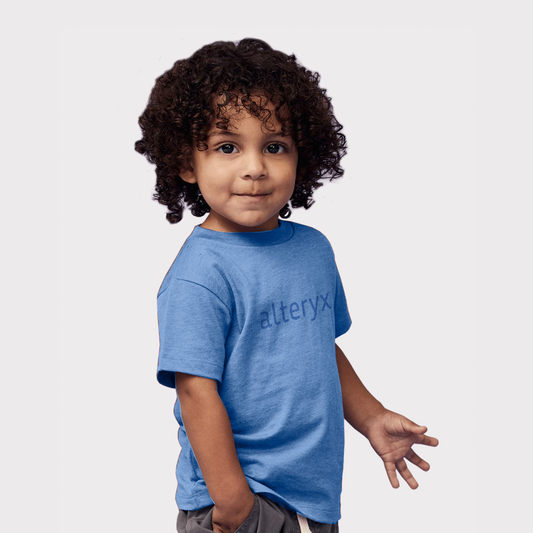 Toddler's Wordmark Tee in Blue