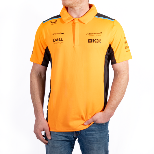 McLaren Official 2023 Team Polo Shirt - Men's Papaya