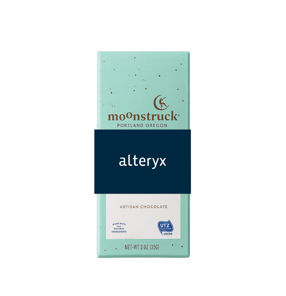 Minty Dark Chocolate Bar by Moonstruck