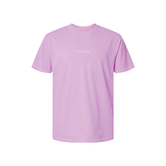 The Embroidered Wordmark Tee in Orchid